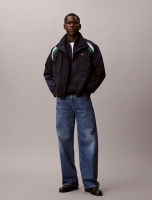 multi colour block nylon track jacket for men 