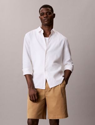 brown baumwoll-twill-chino-shorts für herren - 