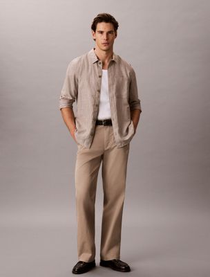 pantalon chino droit 90's brown pour hommes calvin klein jeans