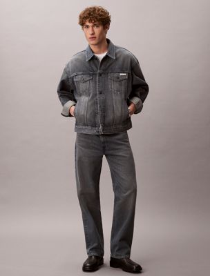grey jeansjacke im 90er jahre look für herren - 