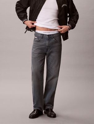 blue ash stone 90s straight jeans for men calvin klein jeans