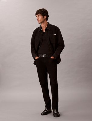 black slim tapered jeans für herren - calvin klein jeans