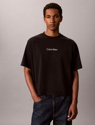 t-shirt monologo vestibilità rilassata anni '90 black da uomini 