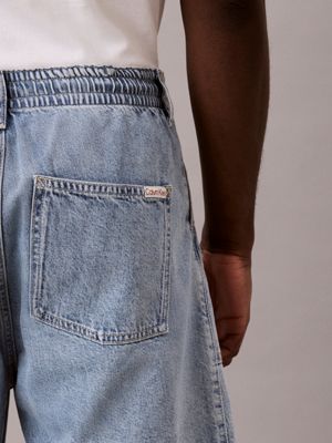 shallow tide cotton linen denim shorts for men calvin klein jeans