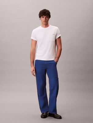 blue straight carpenter jeans for men 