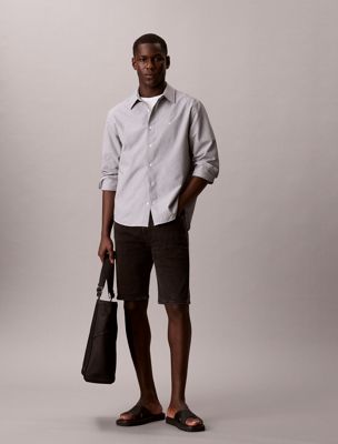 black slim denim shorts for men calvin klein jeans