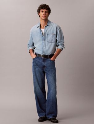 blue baggy jeans für herren - 