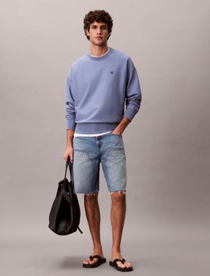 blue lässiges monogramm-sweatshirt für herren - 