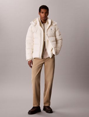 piumino in nylon taglio relaxed white da uomini calvin klein jeans