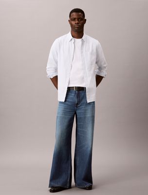 blue extreme baggy jeans für herren - 