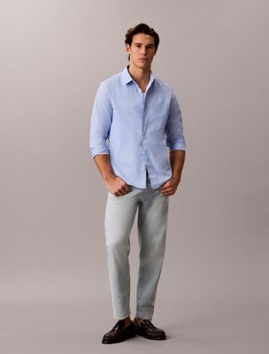 blue classic tapered jeans für herren - 