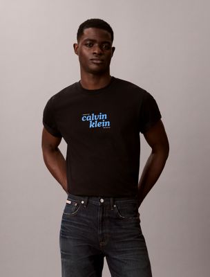 t-shirt relaxed avec logo black pour hommes calvin klein jeans