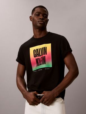 t-shirt relaxed avec logo - pride black pour hommes calvin klein jeans