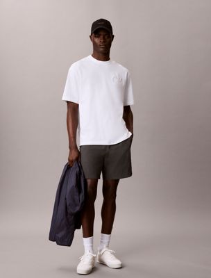 t-shirt relaxed avec logo appliqué white pour hommes calvin klein jeans