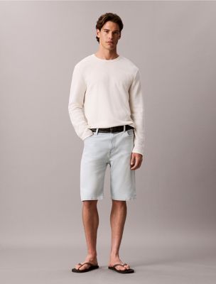 pantaloncini di jeans slim blue da uomini calvin klein jeans