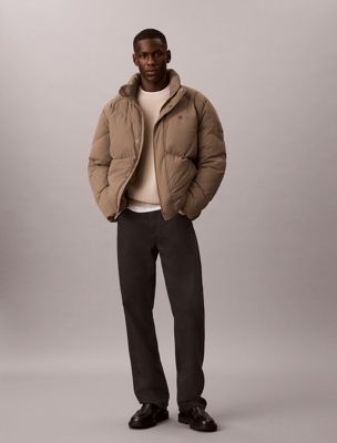 piumino imbottito trapuntato taglio relaxed khaki da uomini calvin klein jeans