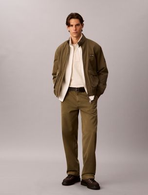 green baggy chino pants for men calvin klein jeans