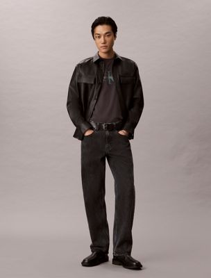 blue straight 90s jeans für herren - calvin klein jeans
