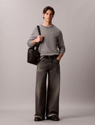 grey extreme baggy jeans voor heren - calvin klein jeans