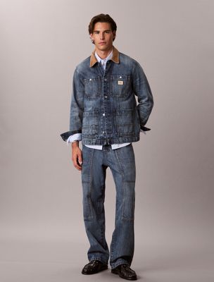 blue straight carpenter jeans for men calvin klein jeans