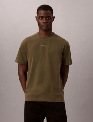 t-shirt relaxed avec logo dans le dos beige pour hommes 