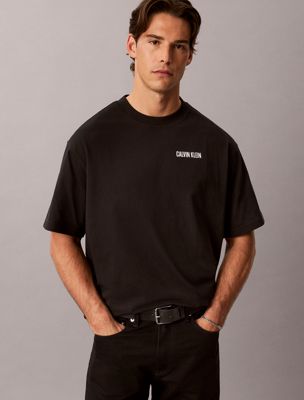 t-shirt relaxed con grafica calvins or nothing black da uomini 