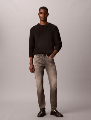 grey classic tapered jeans for men calvin klein jeans