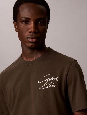 green script logo t-shirt for men calvin klein jeans