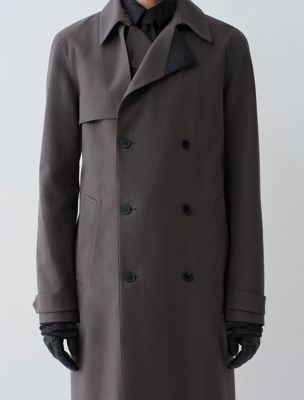 light charcoal boris trench for men calvin klein