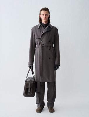 light charcoal grant trousers for men calvin klein