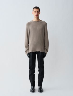 white theo sweater for men calvin klein