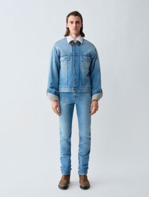 blue musa denim jacket for men calvin klein