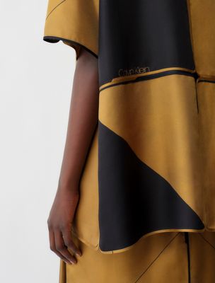 patchwork elowen button-down shirt for women calvin klein