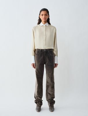 grey 06 high rise straight jeans for women calvin klein