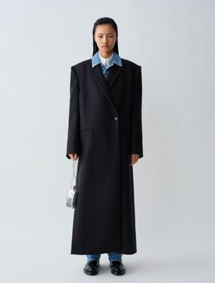 black agara coat for women calvin klein