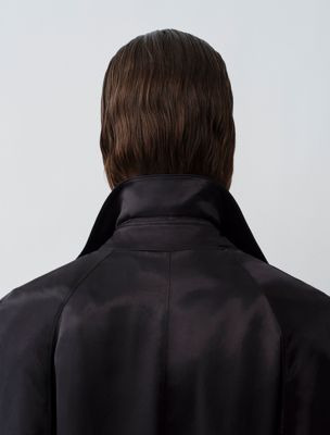 stone black agnes trench for women calvin klein