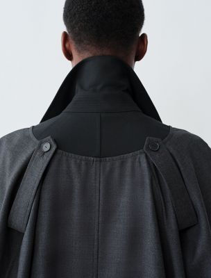 black ilia trench for women calvin klein