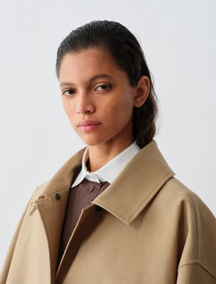 oak indira trench for women calvin klein