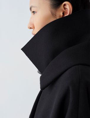 black oksana trench for women calvin klein
