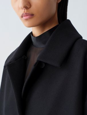 black oksana trench for women calvin klein
