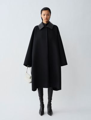 black oksana trench for women calvin klein