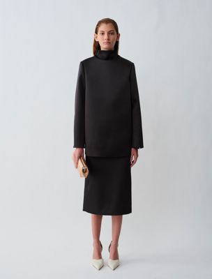 black nola blouse for women calvin klein