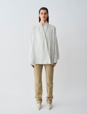 white aura blouse for women calvin klein