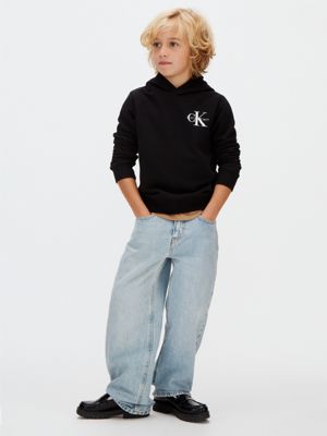 black kids' hoodie for kids gender inclusive 