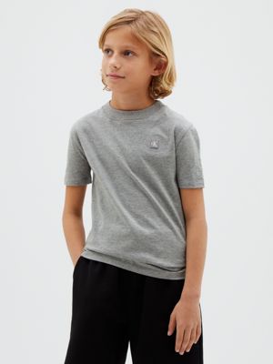 grey logo-t-shirt für kinder für gender-inclusive kinder - calvin klein jeans