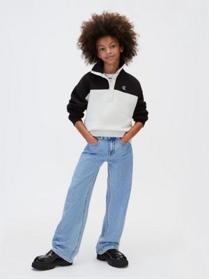 multi kids' colour block sweatshirt for girls calvin klein jeans