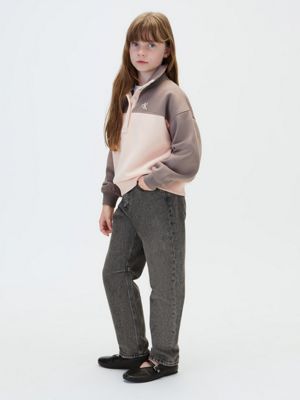 multi kids' colour block sweatshirt for girls calvin klein jeans