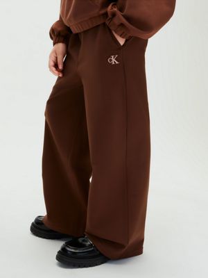 pantaloni bambino milano a gamba ampia brown da bambine 