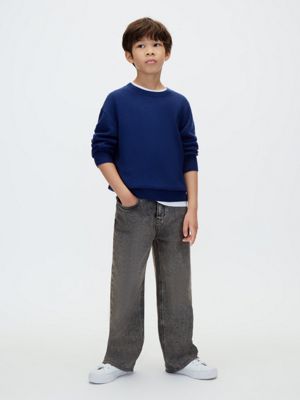blue kids' relaxed wool jumper for boys calvin klein jeans