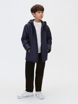 giacca con cappuccio tecnica bambino blue da bambini calvin klein jeans
